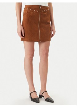 Morgan Spódnica z imitacji skóry 261-JCLAM Brązowy Regular Fit ze sklepu MODIVO w kategorii Spódnice - zdjęcie 189213030