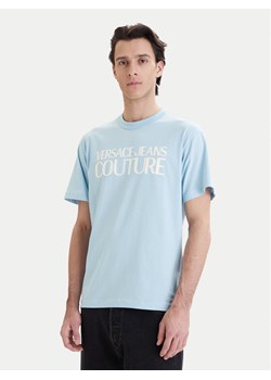 Versace Jeans Couture T-Shirt 80GAHT01 CJ00T Niebieski Regular Fit ze sklepu MODIVO w kategorii T-shirty męskie - zdjęcie 189213070
