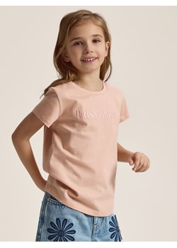 Reserved - T-shirt z wypukłym napisem - brudny róż ze sklepu Reserved w kategorii Bluzki dziewczęce - zdjęcie 189213673