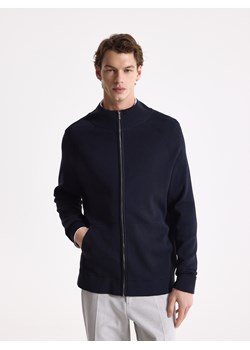 Reserved - Rozpinany sweter z wiskozą - granatowy ze sklepu Reserved w kategorii Swetry męskie - zdjęcie 189213713