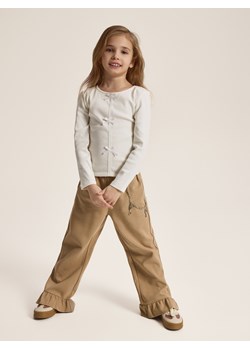 Reserved - Koszulka z kokardkami - złamana biel ze sklepu Reserved w kategorii Bluzki dziewczęce - zdjęcie 189213723