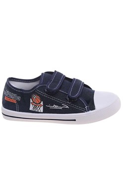 Granatowe chłopięce tenisówki na rzepy /G1-1 18756 T184/ ze sklepu Pantofelek24.pl w kategorii Trampki dziecięce - zdjęcie 189214934