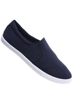 Granatowe tenisówki męskie slip on /E10-3 18734 T280/ ze sklepu Pantofelek24.pl w kategorii Trampki męskie - zdjęcie 189214940