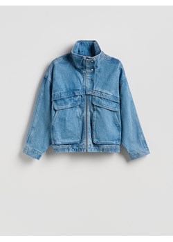 Reserved - Jeansowa kurtka ze stójką - niebieski ze sklepu Reserved w kategorii Kurtki damskie - zdjęcie 189215793