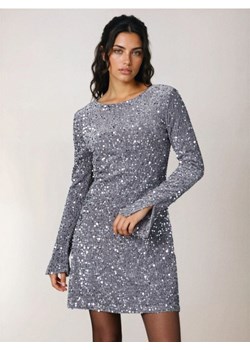 Sinsay - Sukienka mini z cekinami - srebrny ze sklepu Sinsay w kategorii Sukienki - zdjęcie 189215863