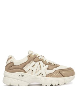Sneakersy Armani Exchange XW002153 AF22757 MZ285 Beżowy ze sklepu eobuwie.pl w kategorii Buty sportowe damskie - zdjęcie 189216313