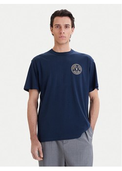 Versace Jeans Couture T-Shirt 80GAHT04 CJ00T Granatowy Regular Fit ze sklepu MODIVO w kategorii T-shirty męskie - zdjęcie 189216881