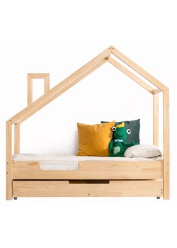 Drewniane łóżeczko dziecięce domek z szufladą N3-R60 ze sklepu Edinos.pl w kategorii Łóżka dziecięce - zdjęcie 189217711