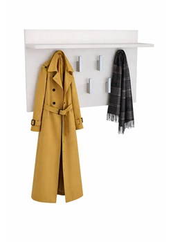 Biały wieszak ścienny z półką A3-M81 ze sklepu Edinos.pl w kategorii Zestawy mebli do przedpokoju - zdjęcie 189217712