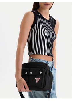 Torebka Guess Jeans CWBEO-GUESS-XC-002-09 Czarny ze sklepu eobuwie.pl w kategorii Listonoszki - zdjęcie 189217834