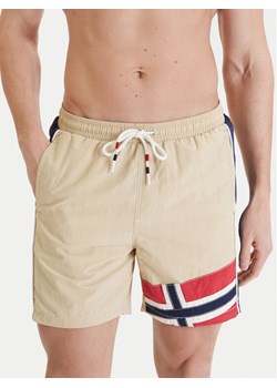 Napapijri Szorty kąpielowe V-Reflect NP0A4G6H Beżowy Regular Fit ze sklepu MODIVO w kategorii Kąpielówki - zdjęcie 189218581