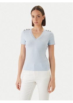 Morgan Bluzka 251-DOMANI Błękitny Slim Fit ze sklepu MODIVO w kategorii Bluzki damskie - zdjęcie 189218584