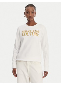 Versace Jeans Couture Bluza 80HAIT01 CF01T Biały Regular Fit ze sklepu MODIVO w kategorii Bluzy damskie - zdjęcie 189218590
