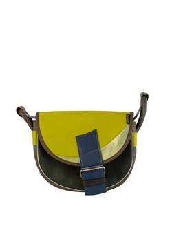 zielono szara torebka listonoszka skórzana na ramię Freshman Mini ze sklepu Słoń Torbalski w kategorii Listonoszki - zdjęcie 189219254