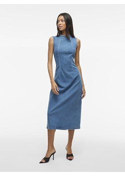 Vila Dżinsowa sukienka damska - VIWinona Kobiety Bawełna medium stone jednolity ze sklepu vangraaf w kategorii Sukienki - zdjęcie 189219273
