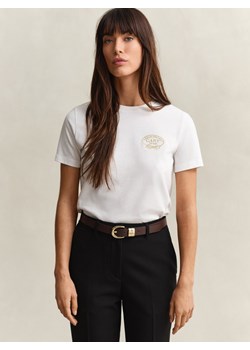 Gant Koszulka damska Kobiety Bawełna (100%) écru jednolity ze sklepu vangraaf w kategorii Bluzki damskie - zdjęcie 189219281