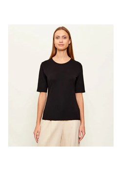 BOSS BLACK T-shirt EVYTA | Slim Fit | z dodatkiem jedwabiu ze sklepu Gomez Fashion Store w kategorii Bluzki damskie - zdjęcie 189219772