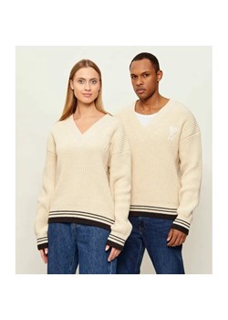 AMI Paris Wełniany sweter | Loose fit ze sklepu Gomez Fashion Store w kategorii Swetry damskie - zdjęcie 189219774