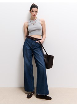 Mohito - Jeansy wide leg - granatowy ze sklepu Mohito w kategorii Jeansy damskie - zdjęcie 189220860