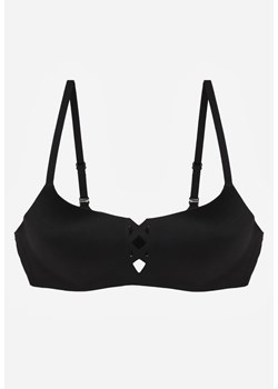 Czarny Biustonosz o Gładkim Wykończeniu z Imitacją Wiązania Azisene ze sklepu renee.pl w kategorii Biustonosze - zdjęcie 189220961