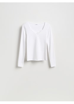 Reserved - Bluzka z koronką - biały ze sklepu Reserved w kategorii Bluzki damskie - zdjęcie 189221082