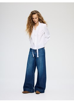 Reserved - Jeansy wide leg - granatowy ze sklepu Reserved w kategorii Jeansy damskie - zdjęcie 189221204
