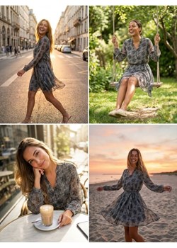 Sinsay - Sukienka w zwierzęcy wzór - wielobarwny ze sklepu Sinsay w kategorii Sukienki - zdjęcie 189222482