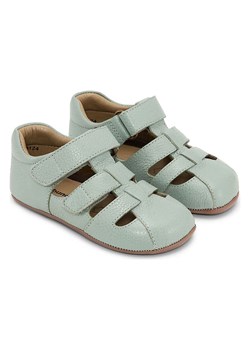 Bundgaard Skórzane kapcie "Tobias" w kolorze zielonym ze sklepu Limango Polska w kategorii Kapcie dziecięce - zdjęcie 189222722