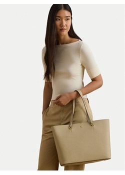 LAUREN RALPH LAUREN Torebka 431911655015 Beżowy ze sklepu MODIVO w kategorii Torby Shopper bag - zdjęcie 189223102
