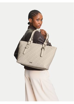 TOUS Torebka Buckles Silhouette 2002201901 Beżowy ze sklepu MODIVO w kategorii Torby Shopper bag - zdjęcie 189223103