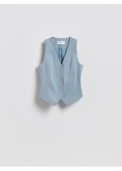 Reserved - Kamizelka garniturowa z wiązaniem - jasnoniebieski ze sklepu Reserved w kategorii Kamizelki damskie - zdjęcie 189223633
