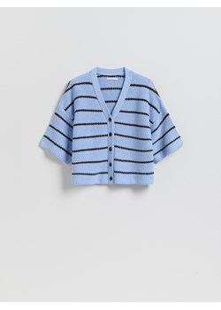 Reserved - Kardigan w paski - jasnoniebieski ze sklepu Reserved w kategorii Swetry damskie - zdjęcie 189223852