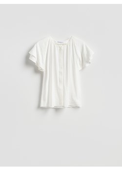 Reserved - Bawełniana bluzka - biały ze sklepu Reserved w kategorii Bluzki damskie - zdjęcie 189223901