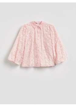 Reserved - Koszula z haftem - pastelowy róż ze sklepu Reserved w kategorii Bluzki damskie - zdjęcie 189223910