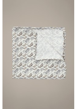 Poszetka Kremowa Jedwabna Wzór Zwierzęta ze sklepu Lancerto S.A. w kategorii Poszetki i butonierki - zdjęcie 189223921