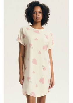 Henderson koszula nocna damska w serca Elain 44496-03X, Kolor ecru-różowy, Rozmiar 2XL, Henderson ze sklepu Primodo w kategorii Koszule nocne - zdjęcie 189224440