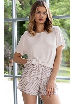 Sensis krótka piżama damska dwuczęściowa Dahlia, Kolor beżowy-wzór, Rozmiar S, SENSIS ze sklepu Primodo w kategorii Piżamy damskie - zdjęcie 189224544