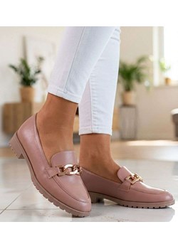 Wygodne damskie półbuty loafersy /E10-2 11297 T428/ ze sklepu Pantofelek24.pl w kategorii Półbuty damskie - zdjęcie 189224834