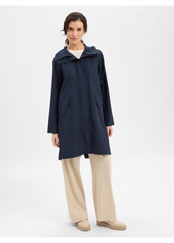 Didriksons Damski płaszcz funkcjonalny Kobiety granatowy jednolity ze sklepu vangraaf w kategorii Płaszcze damskie - zdjęcie 189226681