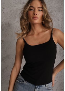 Czarny Top z Wiskozy na Podwójnych Ramiączkach Indrea ze sklepu renee.pl w kategorii Bluzki damskie - zdjęcie 189226911