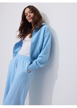 Reserved - Spodnie dresowe z szerokimi nogawkami - jasnoniebieski ze sklepu Reserved w kategorii Spodnie damskie - zdjęcie 189226964