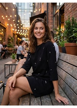 Sinsay - Sukienka mini z błyszczącymi aplikacjami - czarny ze sklepu Sinsay w kategorii Sukienki - zdjęcie 189227722