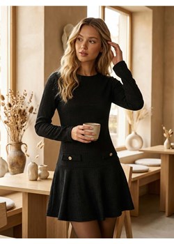 Sinsay - Rozkloszowana sukienka mini - czarny ze sklepu Sinsay w kategorii Sukienki - zdjęcie 189227784