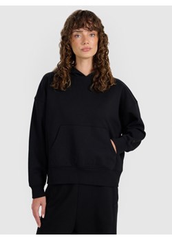 Damska bluza nierozpinana z kapturem 4F 4FWAW25TSWSF1887 - czarna ze sklepu Sportstylestory.com w kategorii Bluzy damskie - zdjęcie 189227833