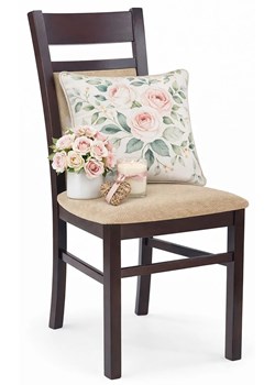 Krzesło drewniane w stylu ciemny klasycznym orzech N5-W34 ze sklepu Edinos.pl w kategorii Krzesła - zdjęcie 189227911