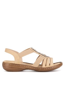 Sandały Rieker 60803-20 Beżowy ze sklepu eobuwie.pl w kategorii Sandały damskie - zdjęcie 189228310