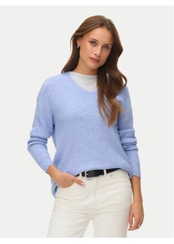 Vero Moda Sweter Crewlefile 10233357 Błękitny Loose Fit ze sklepu MODIVO w kategorii Swetry damskie - zdjęcie 189231083