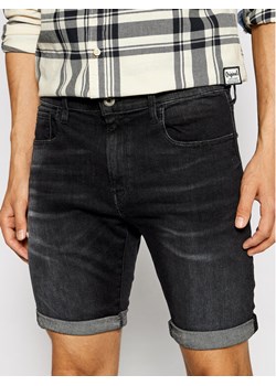 G-Star Raw Szorty jeansowe 3301 Slim ½ D10481-A634-9887 Czarny Slim Fit ze sklepu MODIVO w kategorii Spodenki męskie - zdjęcie 189231252