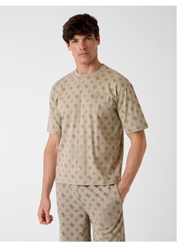 Guess T-Shirt 181498 Beżowy Classic Fit ze sklepu MODIVO w kategorii T-shirty męskie - zdjęcie 189231323