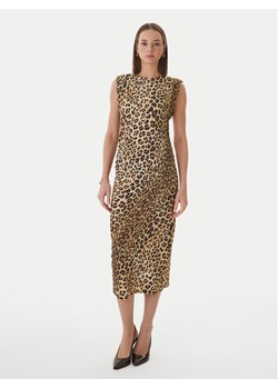 LOLA CASADEMUNT Sukienka codzienna LS2616152 Brązowy Regular Fit ze sklepu MODIVO w kategorii Sukienki - zdjęcie 189231343